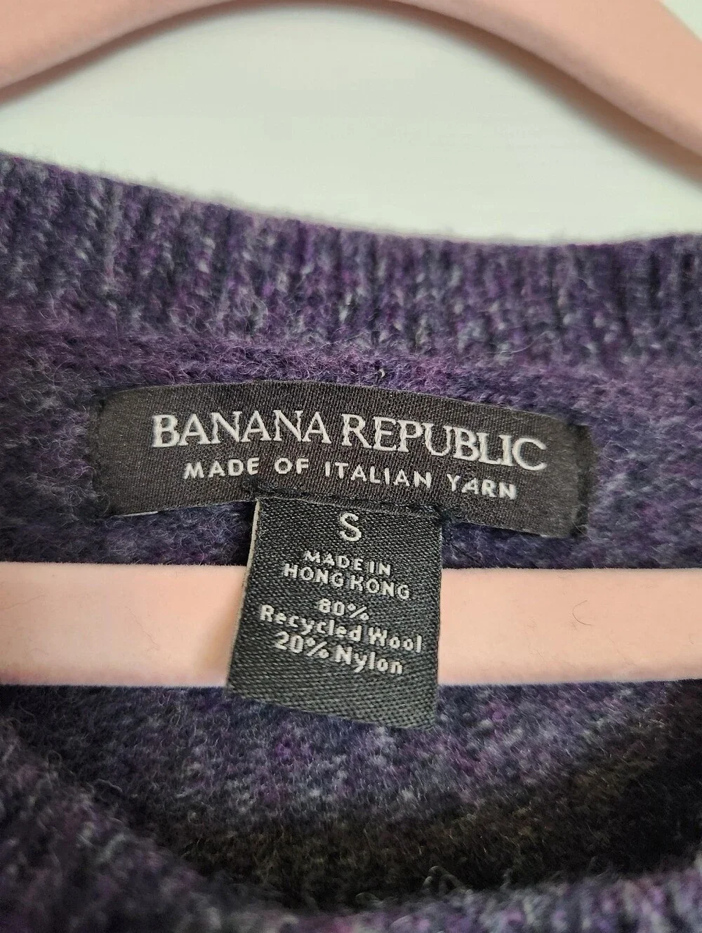 Set of 2 Men's Banana Republic Crewneck Italian Wool Sweaters Preppy Old Money